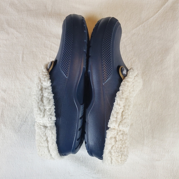 Crocs Dual Comfort Navy Blue Rubber Clog Shoes Size Men's 6/Women's 8 - Picture 4 of 7